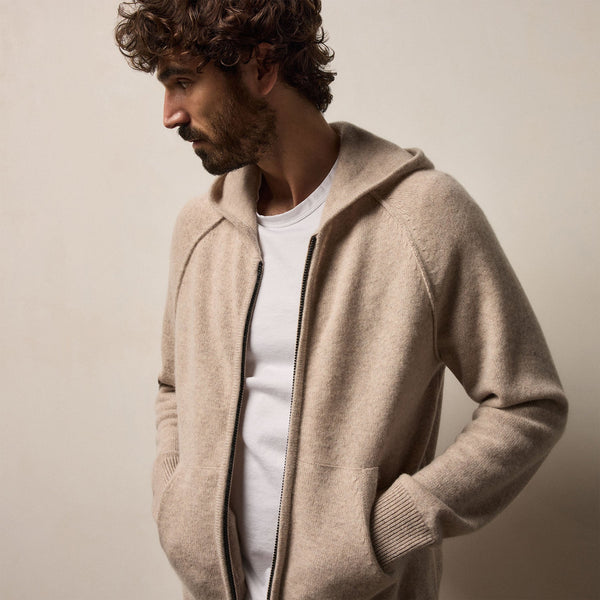 Recycled Cashmere Jacket in Stone | James Perse Los Angeles