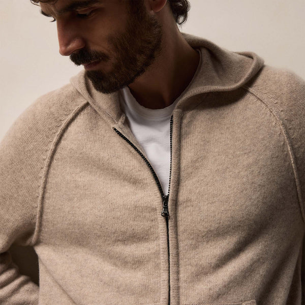 Recycled Cashmere Jacket in Stone | James Perse Los Angeles