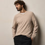 Cashmere V Neck Sweater in Stone | James Perse Los Angeles