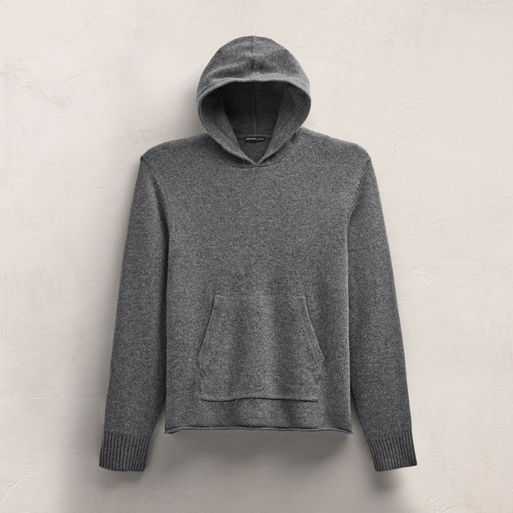 Recycled Cashmere Hooded Pullover in Flannel | James Perse Los Angeles