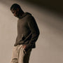 Recycled Cashmere Hooded Pullover in Porcupine | James Perse Los Angeles
