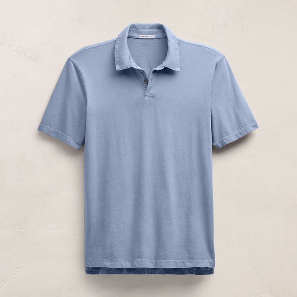 Sueded Jersey Polo in Ocean Pigment | James Perse Los Angeles