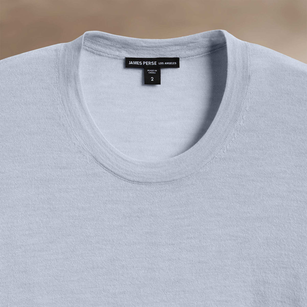 Ultra Fine Cashmere Tpd Crew Neck in Grey Sky/Coal | James Perse Los Angeles