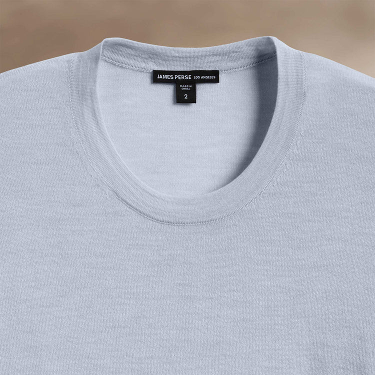 Ultra Fine Cashmere Tpd Crew Neck in Grey Sky/Coal | James Perse Los Angeles