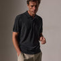 Ultrafine Cashmere Tipped Polo in Coal/Light Heather Grey | James Perse Los Angeles