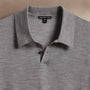 Ultrafine Cashmere Tipped Polo in Light Heather Grey/Coal | James Perse Los Angeles