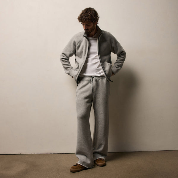 Cozy Fleece Sweat Pant in Heather Grey | James Perse Los Angeles