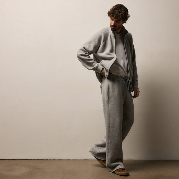 Cozy Fleece Sweat Pant in Heather Grey | James Perse Los Angeles