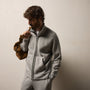 Cozy Full Zip Sweatshirt in Heather Grey | James Perse Los Angeles