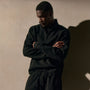 Cozy Half Zip in Black | James Perse Los Angeles