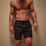 Curved Hem Board Short in Black/Black | James Perse Los Angeles