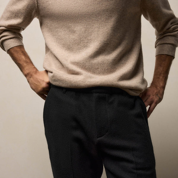 Wool Cashmere Flannel Pant in Black | James Perse Los Angeles