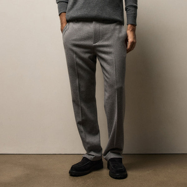 Wool Cashmere Flannel Pant in Heather Grey | James Perse Los Angeles