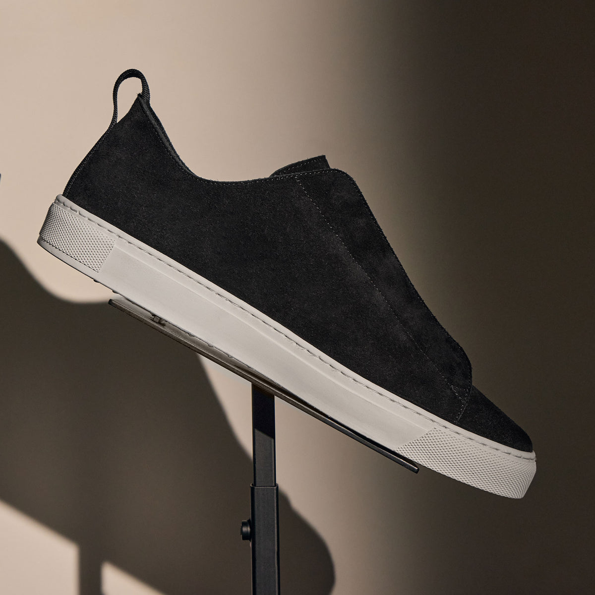 Suede Solstice Sneaker in Black | James Perse Los Angeles