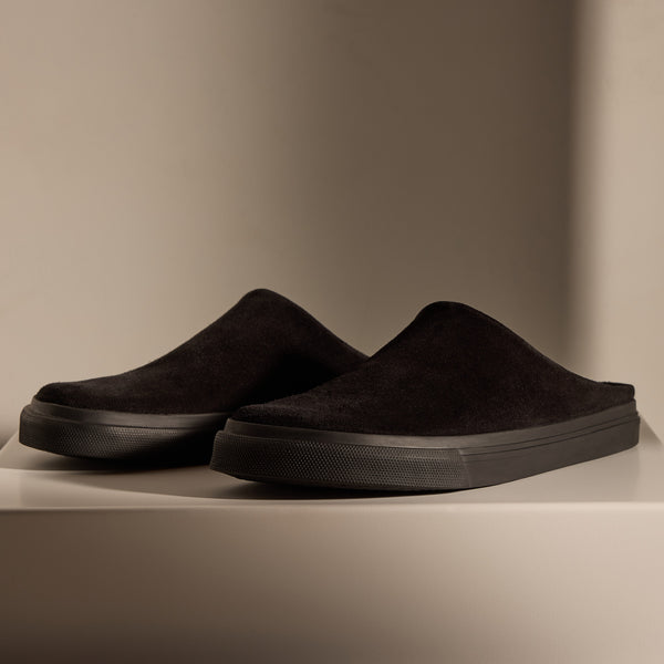 Men's Suede Clog in Black | James Perse Los Angeles
