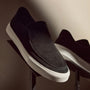 Coastal Suede Slip On in Black | James Perse Los Angeles