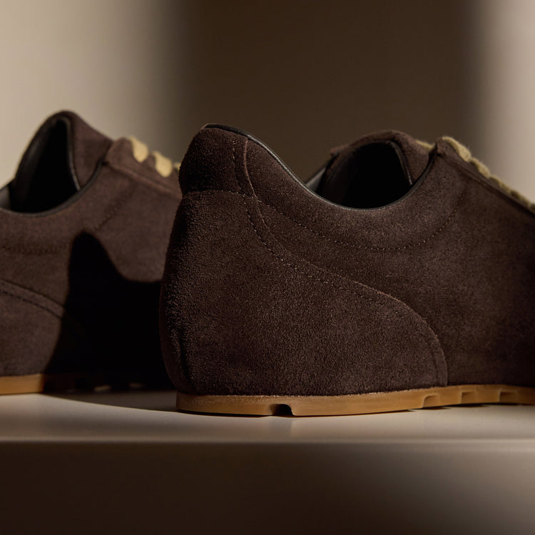 Women's Suede Low Running Sneaker in Cafe | James Perse Los Angeles