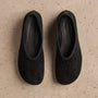 Women's Binded Suede Ballet Flat In Black | James Perse Los Angeles