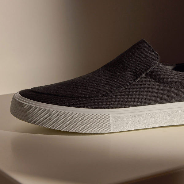 Women's Coastal Canvas Slip On in Black | James Perse Los Angeles