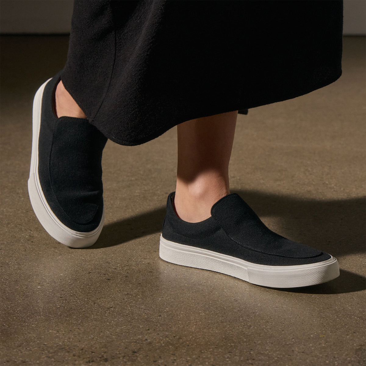 Women's Coastal Canvas Slip On - Black