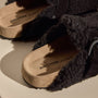 Women's Shearling Slip On Clog in Black | James Perse Los Angeles