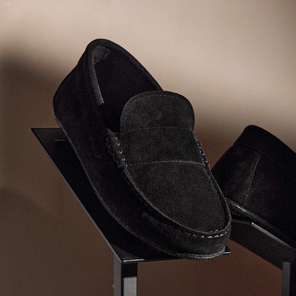 Women's Suede Loafers in Black  | James Perse Los Angeles