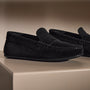 Women's Suede Loafers in Black  | James Perse Los Angeles