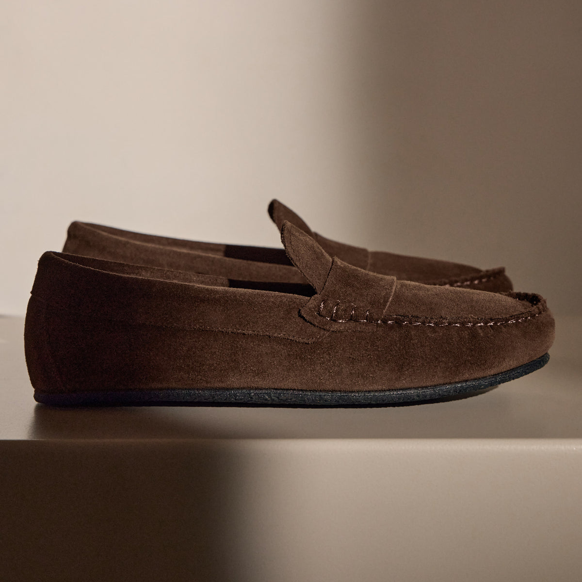 Women's Suede Loafers in Cafe | James Perse Los Angeles
