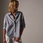 Stretch Poplin Button Up in Grey Sky | James Perse Los Angeles