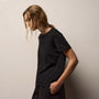 Short Sleeve Elevated Lotus Jersey Crew in Black | James Perse Los Angeles