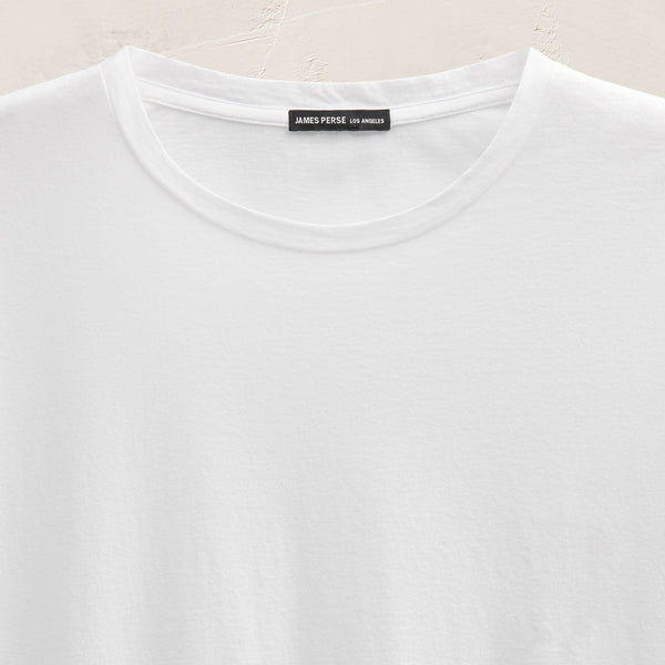 Short Sleeve Elevated Lotus Jersey Crew in White | James Perse Los Angeles