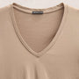 Short Sleeve Elevated Lotus Jersey V Neck in Coffee | James Perse Los Angeles