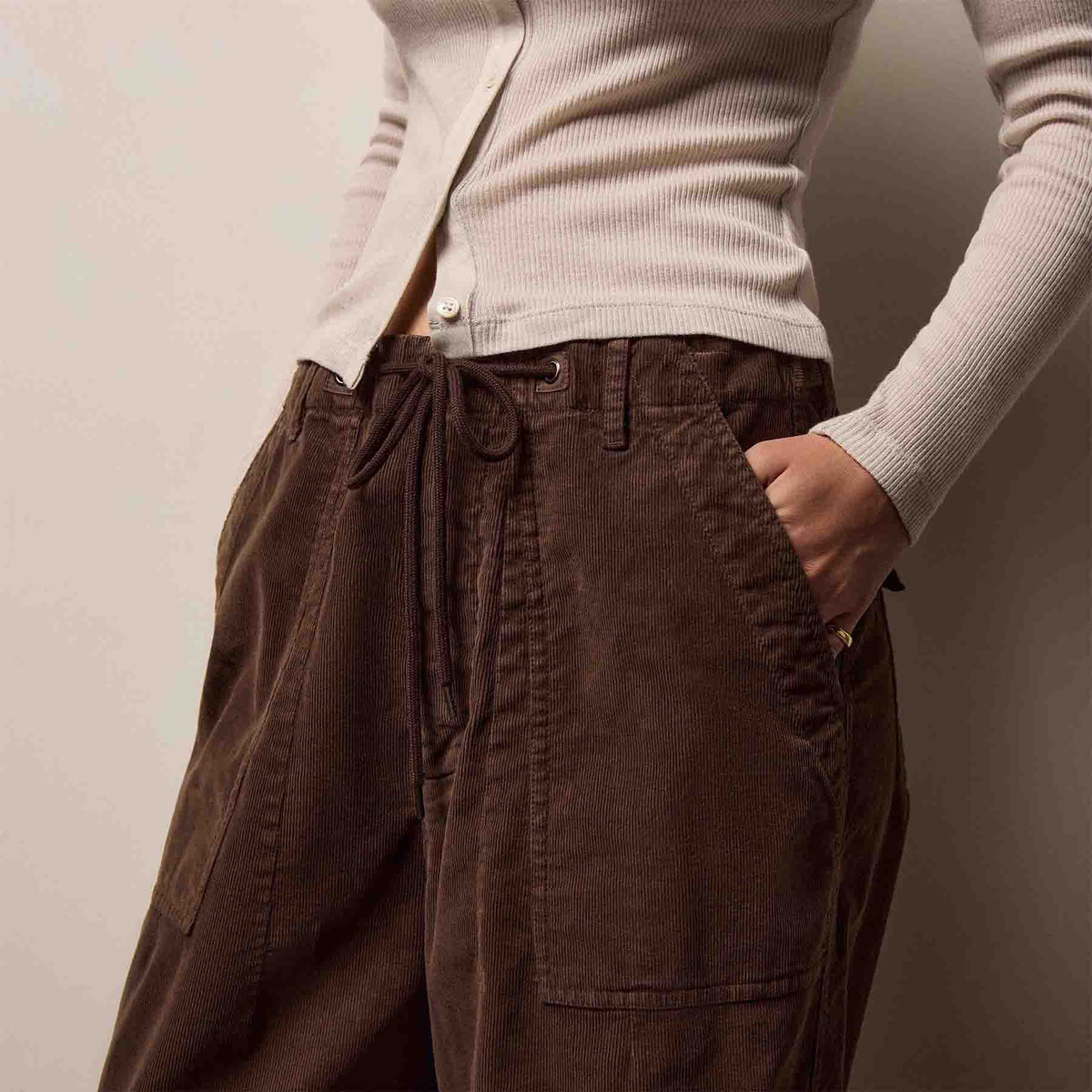 Corduroy Utility Pant in Porcupine | James Perse Los Angeles