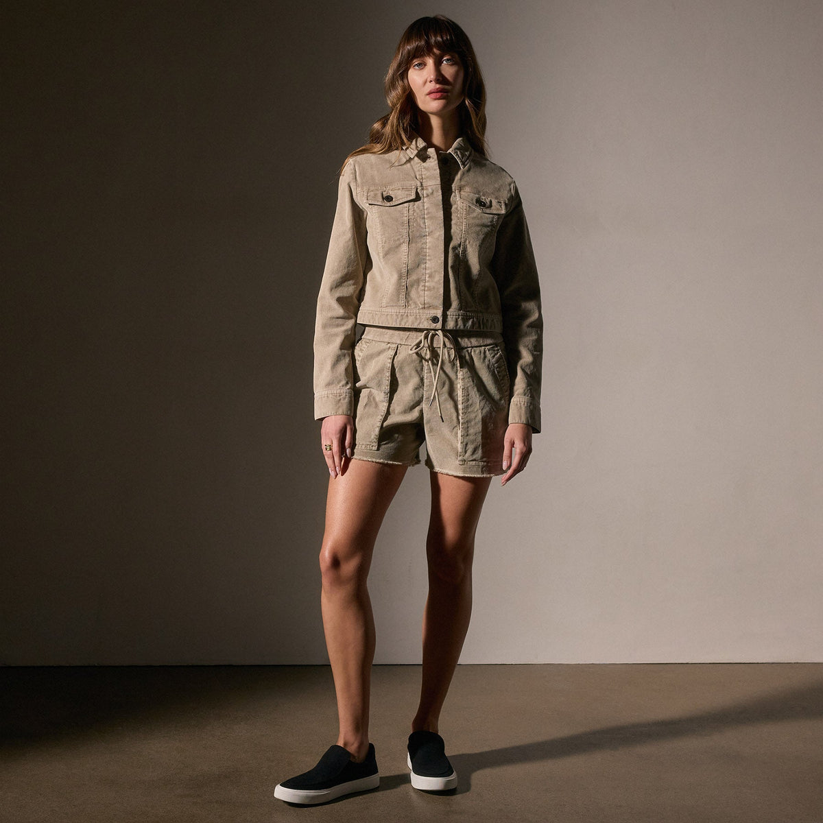 Shrunken Jean Jacket in Overcast Pigment | James Perse Los Angeles