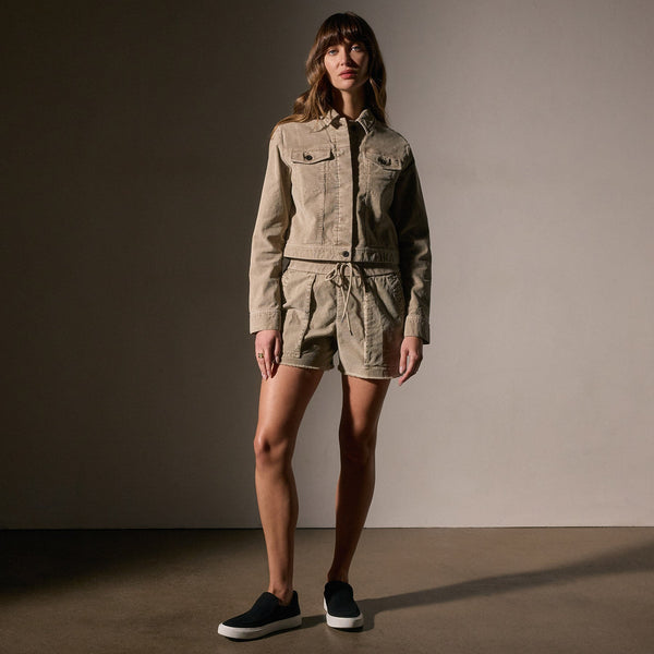 Shrunken Jean Jacket in Overcast Pigment | James Perse Los Angeles