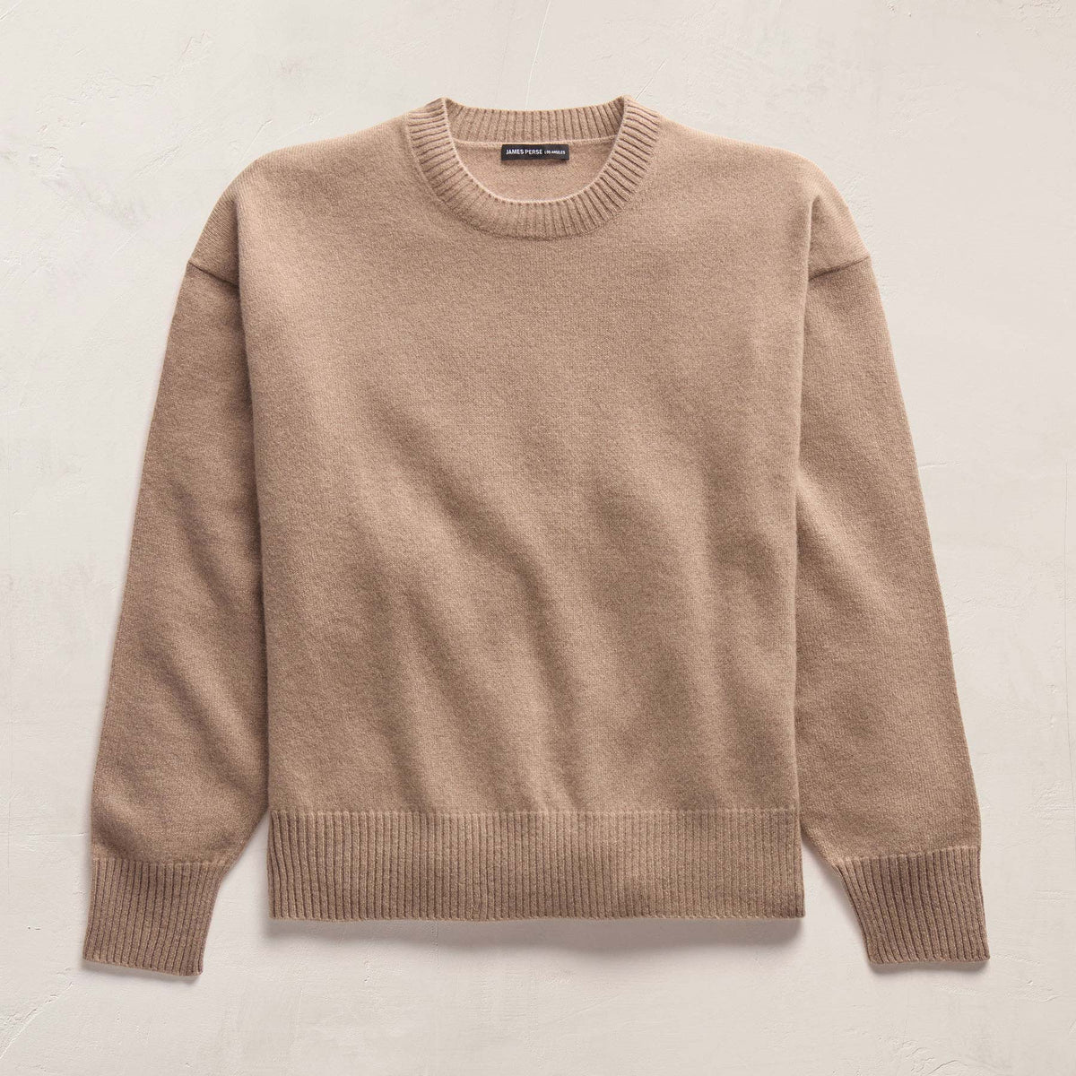 Spun Cashmere Crew Neck in Coffee | James Perse Los Angeles