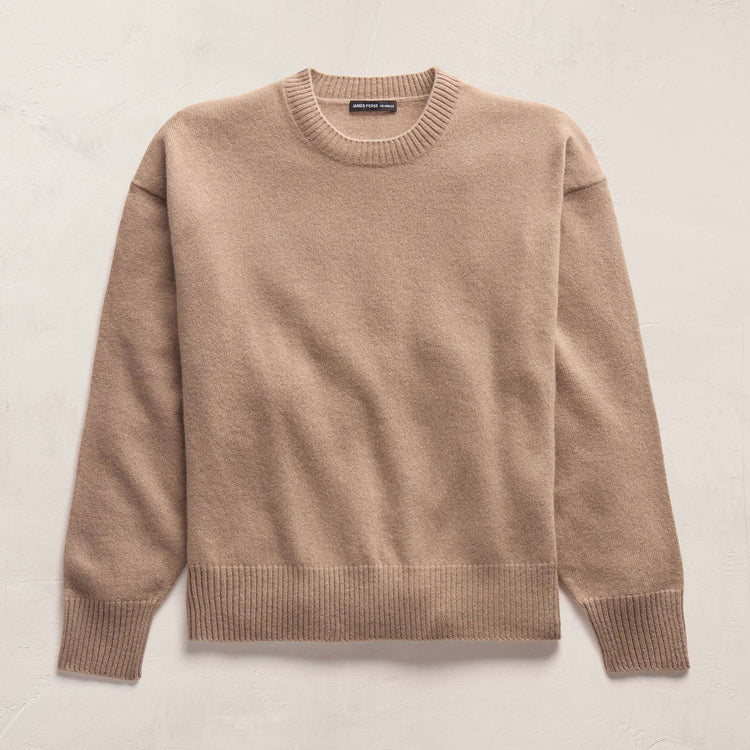 Spun Cashmere Crew Neck in Coffee | James Perse Los Angeles