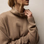 Spun Cashmere Funnel Neck in Coffee | James Perse Los Angeles