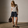 Lightweight Linen Elastc Short in Classic Navy | James Perse Los Angeles