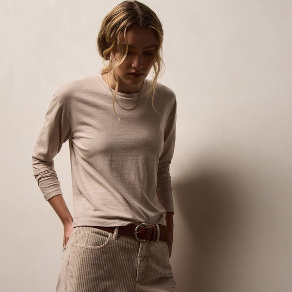 Vintage Boxy Tee in Stone Pigment | James Perse Los Angeles
