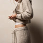 Alpaca Cashmere Wool Zip Hoodie in Salt | James Perse Los Angeles