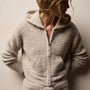 Alpaca Cashmere Wool Zip Hoodie in Salt | James Perse Los Angeles
