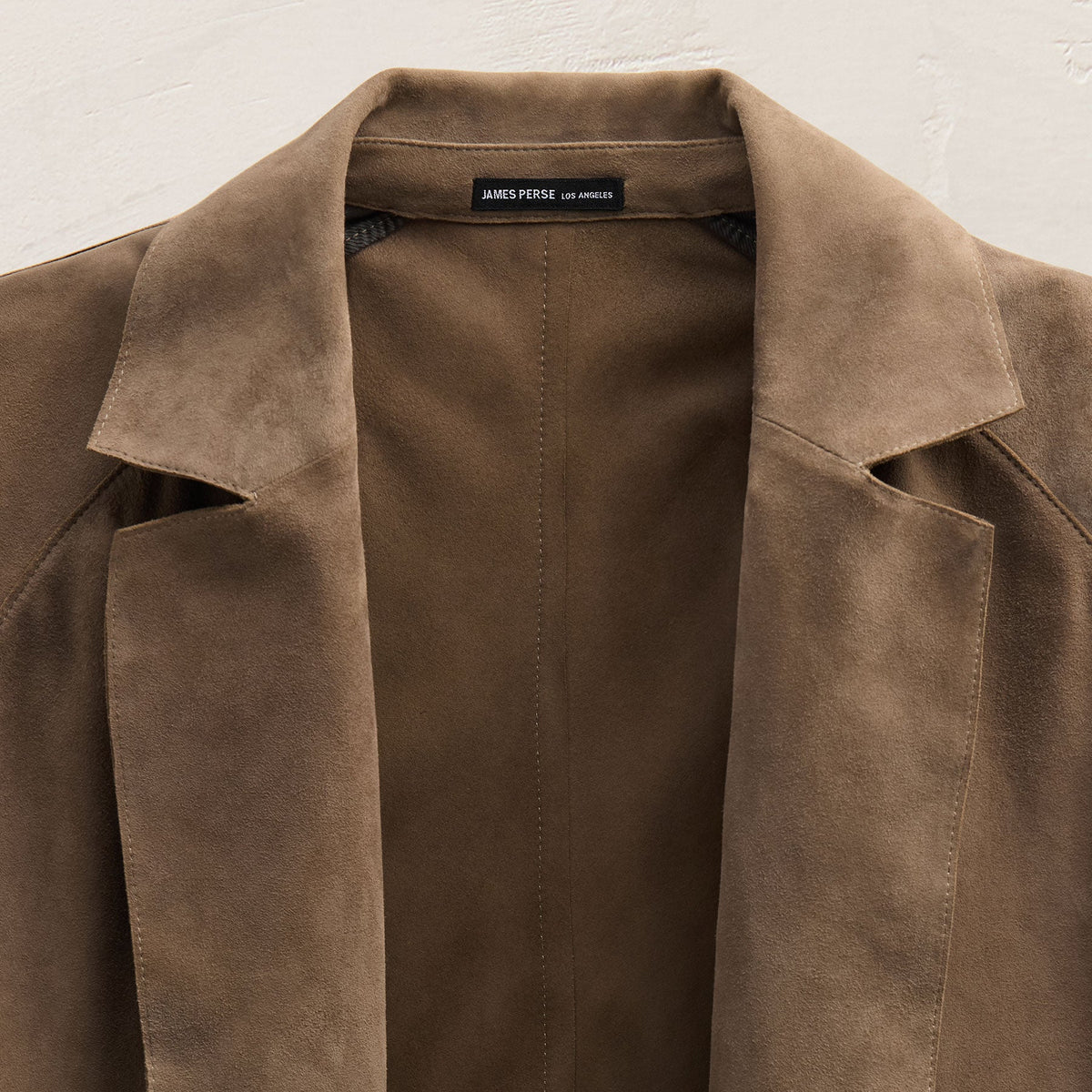 Suede Trench Coat in Caribou | James Perse Los Angeles