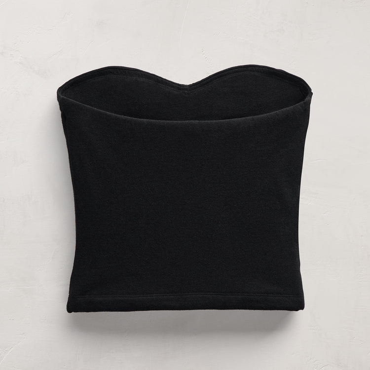Ruched Strapless Top in Black | James Perse Los Angeles