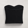 Ruched Strapless Top in Black | James Perse Los Angeles