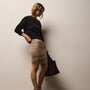 Stretch Melange Jersey Skirt in Coffee | James Perse Los Angeles