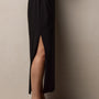 Cotton Blend Jersey Long Sleeve Dress in Black | James Perse Los Angeles