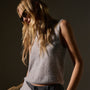 Soft Featherweight Cashmere Vest in Light Heather Grey | James Perse Los Angeles