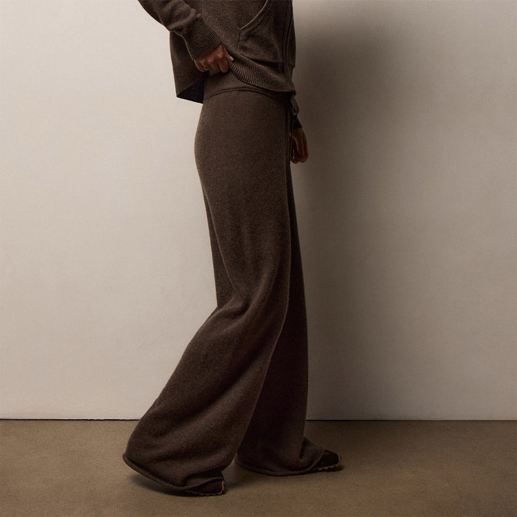 Women's Recycled Cashmere Track Jacket & Recycled Cashmere Wide Leg Pant Gift Set In Porcupine | James Perse Los Angeles
