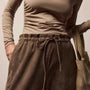 Suede Paperbag Pant in Caribou | James Perse Los Angeles